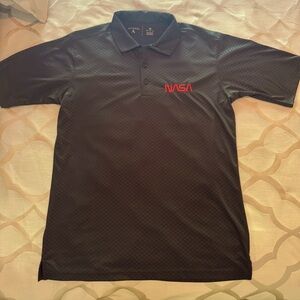 Antigua Black and Red Performance Polo Shirt